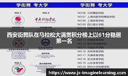 西安街舞队在马拉松大满贯积分榜上以61分稳居第一名