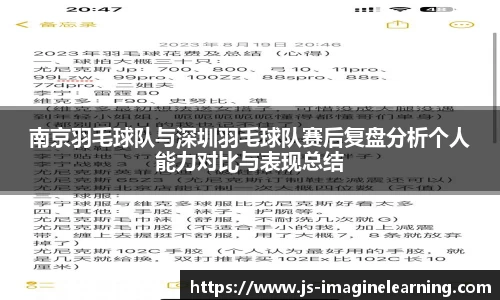 南京羽毛球队与深圳羽毛球队赛后复盘分析个人能力对比与表现总结