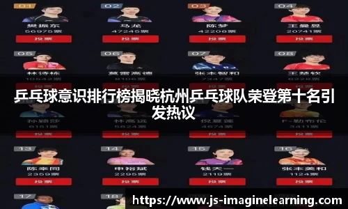 乒乓球意识排行榜揭晓杭州乒乓球队荣登第十名引发热议